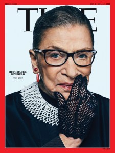 Time magazine cover of Ruth Bader Ginsberg.